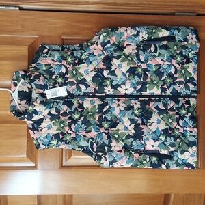 *🆕 Vera Bradley Quilted Rosa Camo Floral Leafy Puffer Zip-Up Jacket Size 2X NEW
